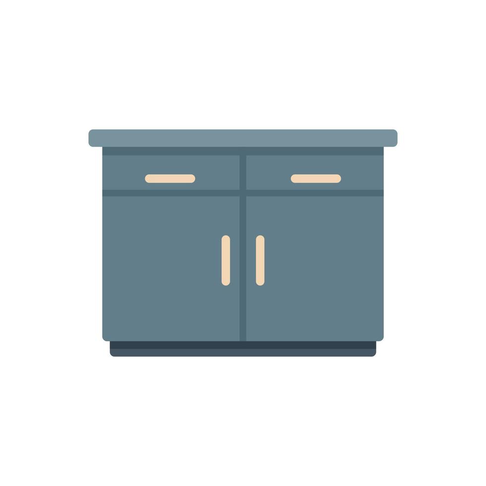 Home furniture icon flat vector. Kitchen interior vector