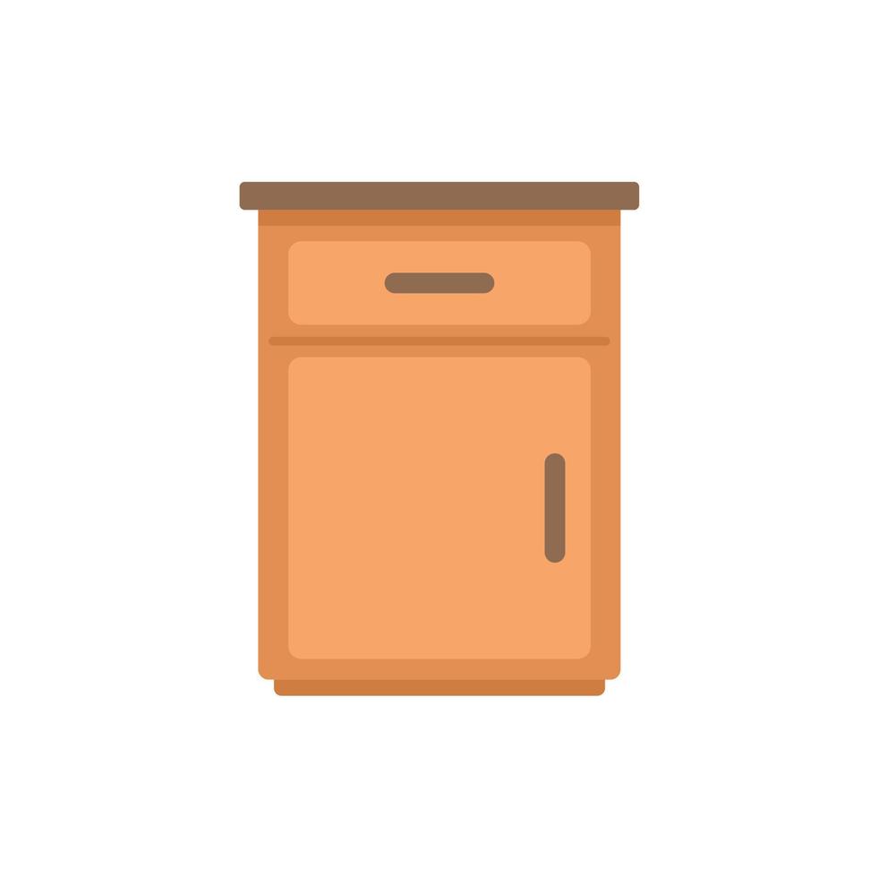 Classic kitchen furniture icon flat vector. Interior design vector