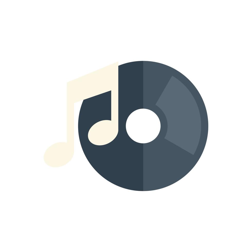 vector plano de icono de música. interfaz web