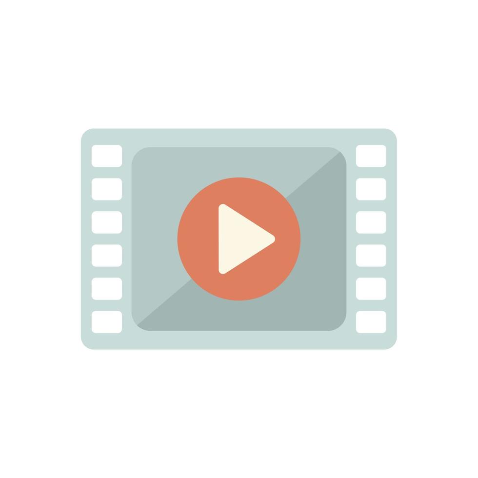 Movie clip icon flat vector. Web interface vector