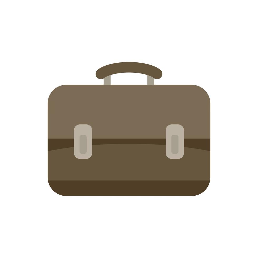 Office bag icon flat vector. Computer interface vector