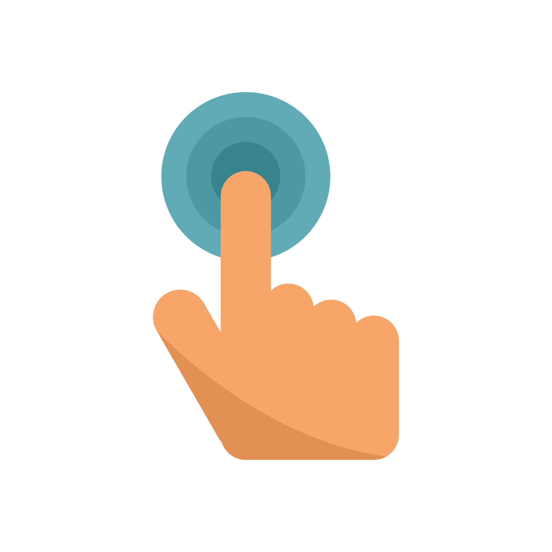 Touch button icon flat vector. Computer interface 17327140 Vector Art