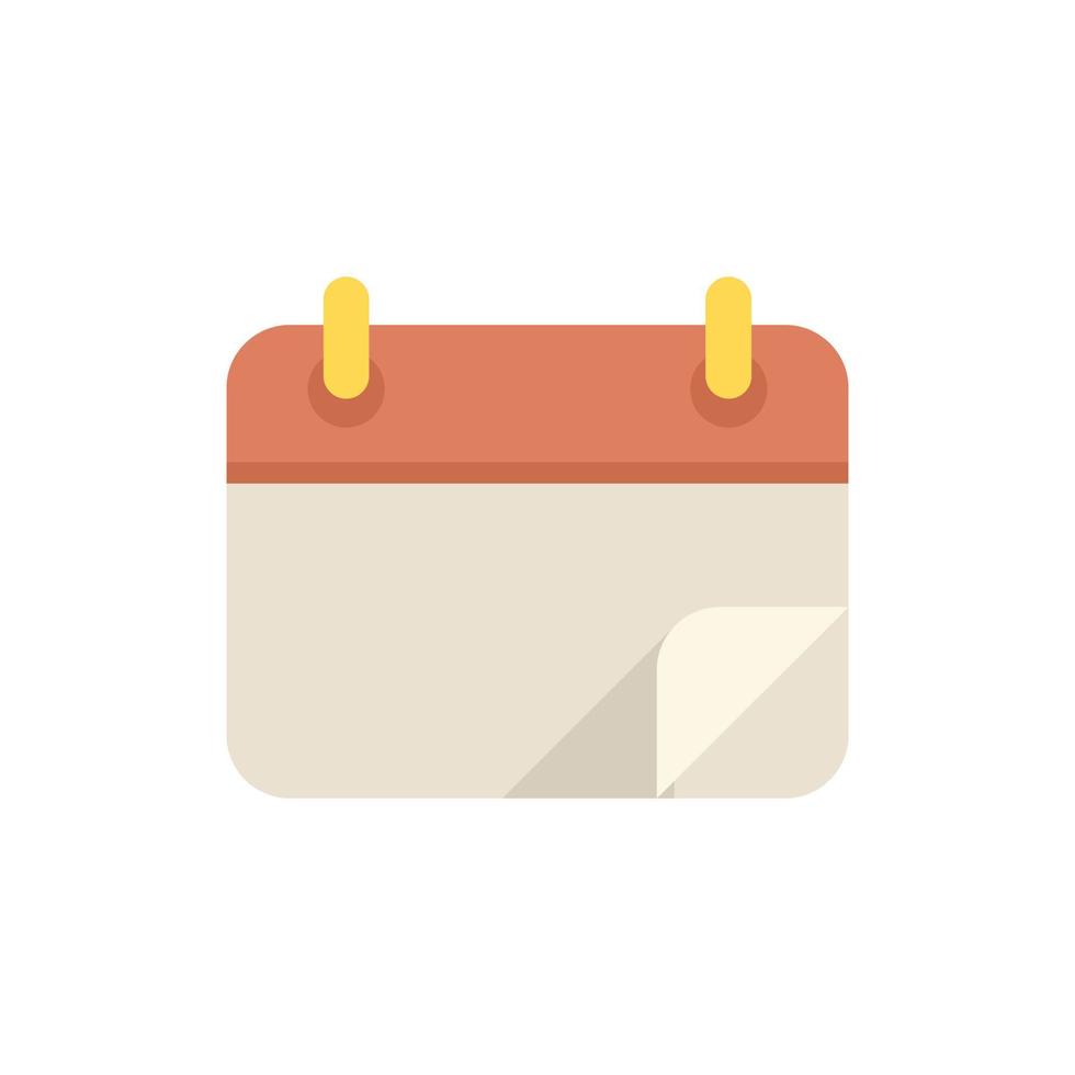 Calendar icon flat vector. Computer interface vector