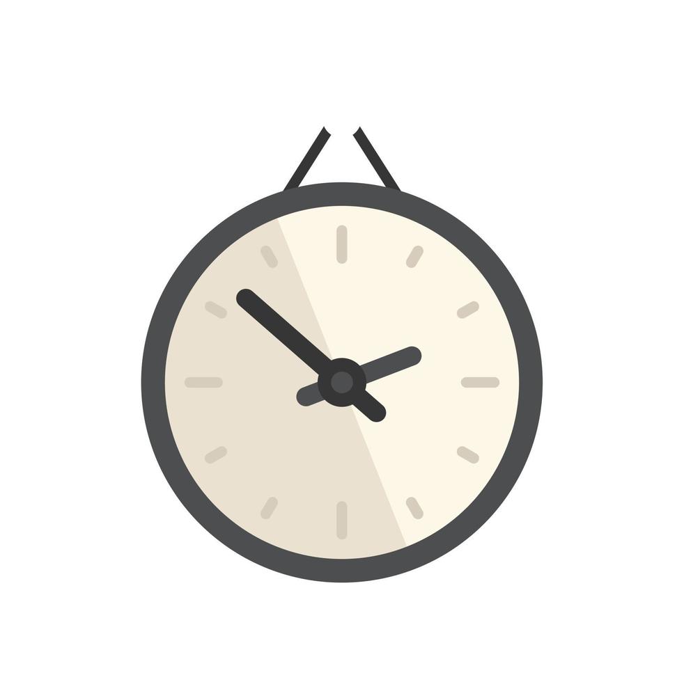 Wall clock icon flat vector. Business time vector