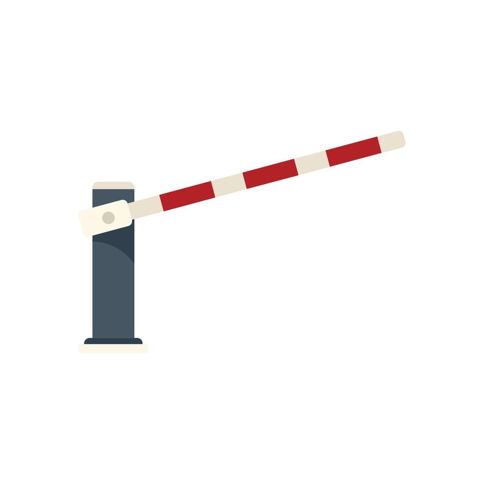 Barrier icon flat vector. Sign obstacle vector