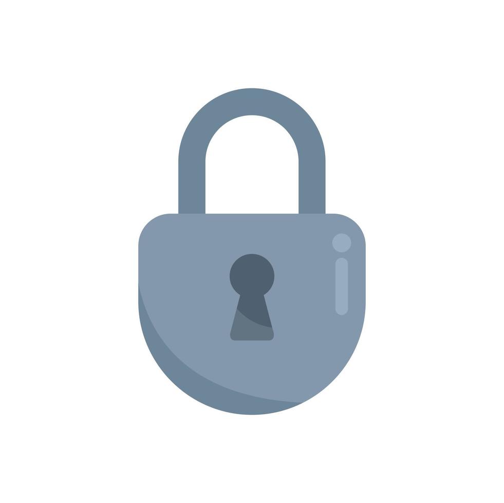 Privacy locker icon flat vector. Computer protect vector