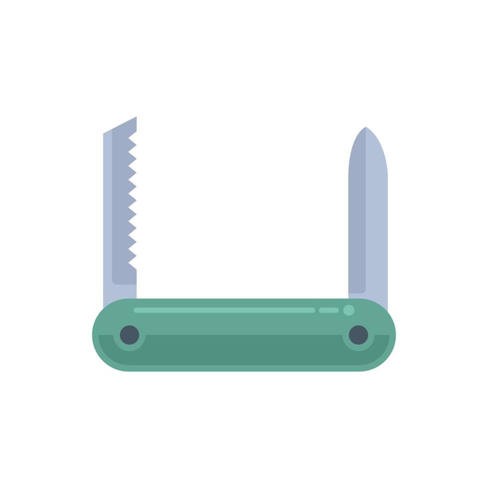 Army tool icon flat vector. Knife multitool vector