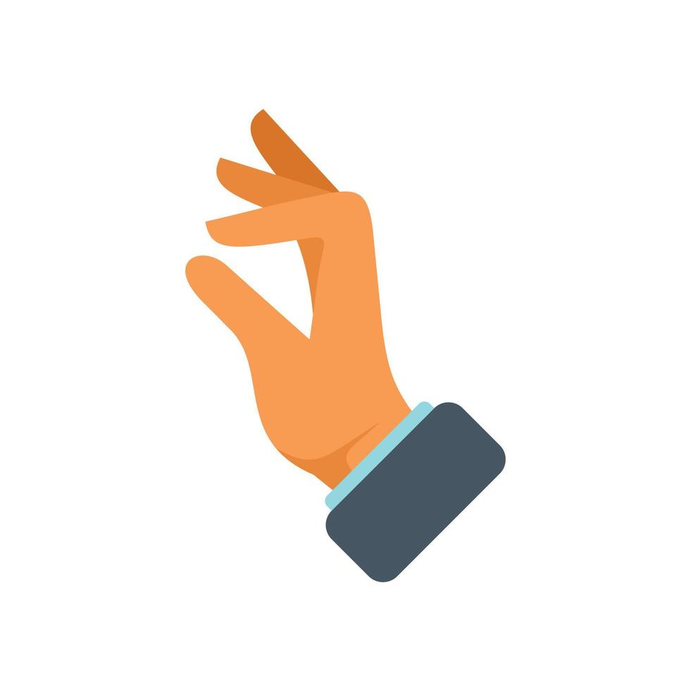 Show finger icon flat vector. Hold gesture vector