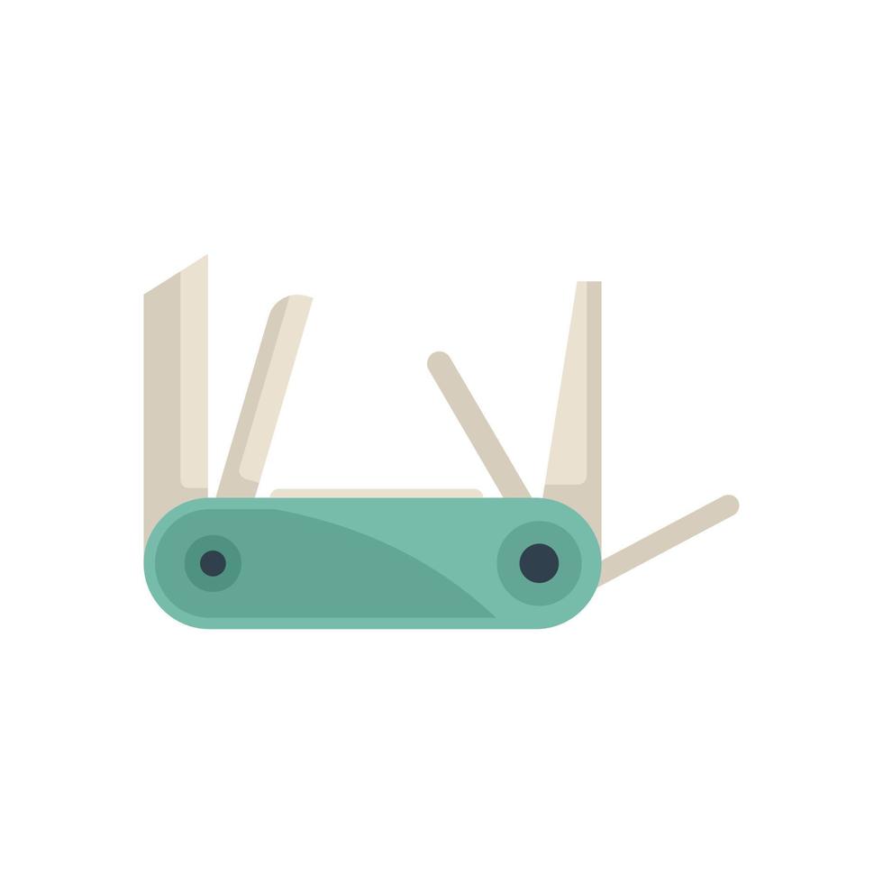Knife kit icon flat vector. Army multitool vector