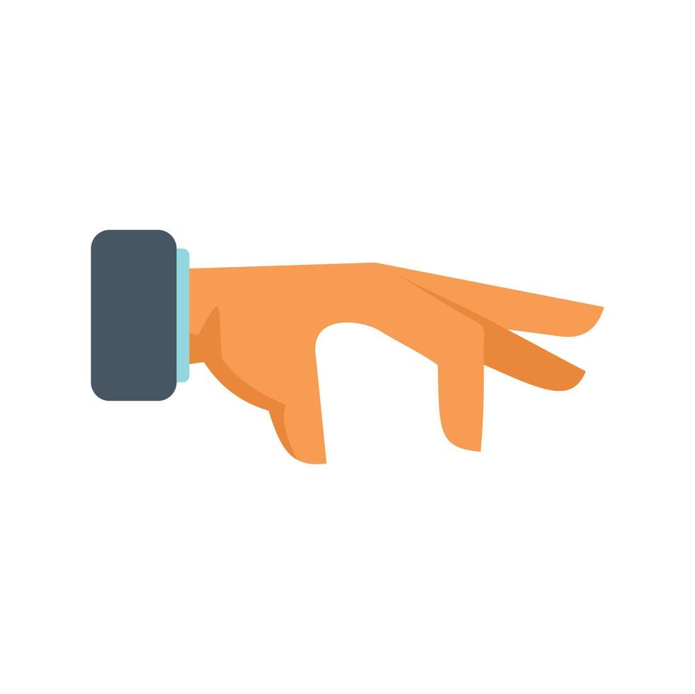 Hand gesture icon flat vector. Finger hold vector