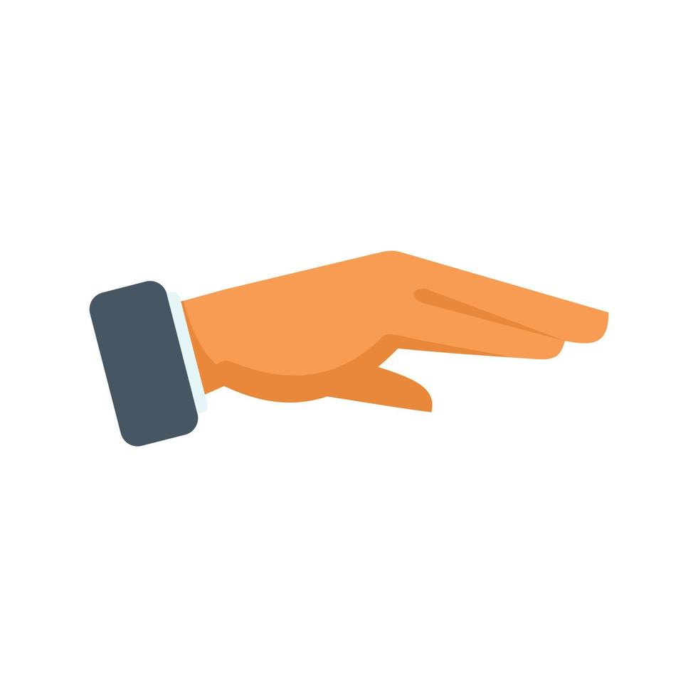 Show palm icon flat vector. Arm gesture vector
