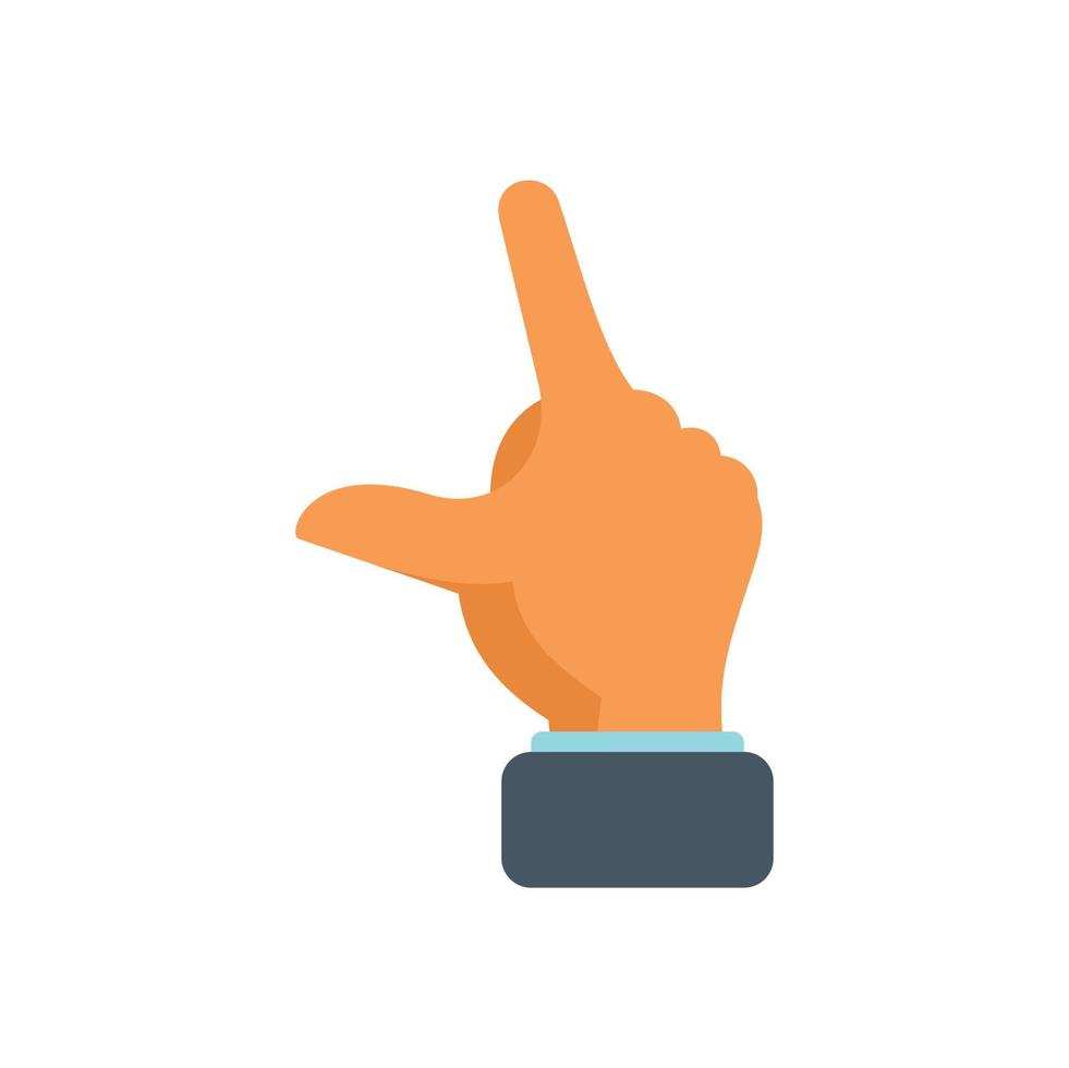 Rock gesture icon flat vector. Rock gesture vector