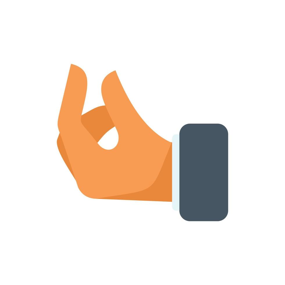 Take finger icon flat vector. Arm pose vector