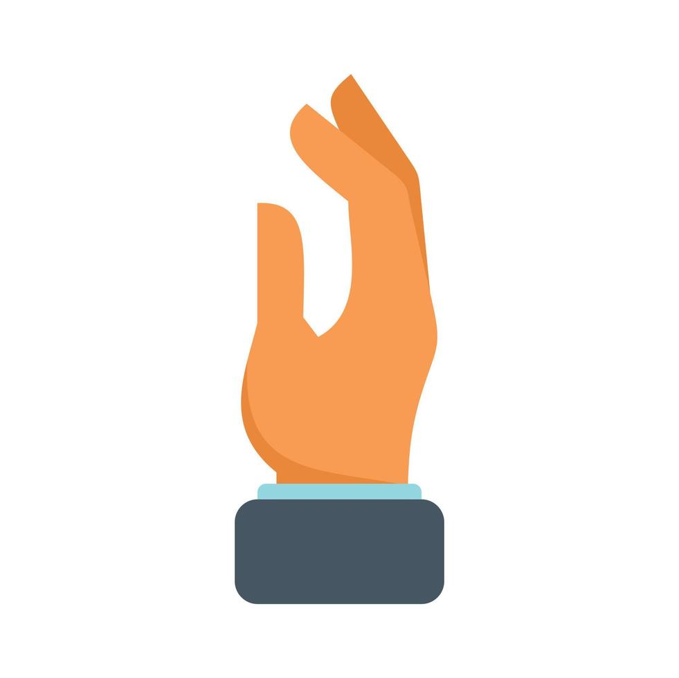 tomar vector plano de icono de mano. postura del brazo