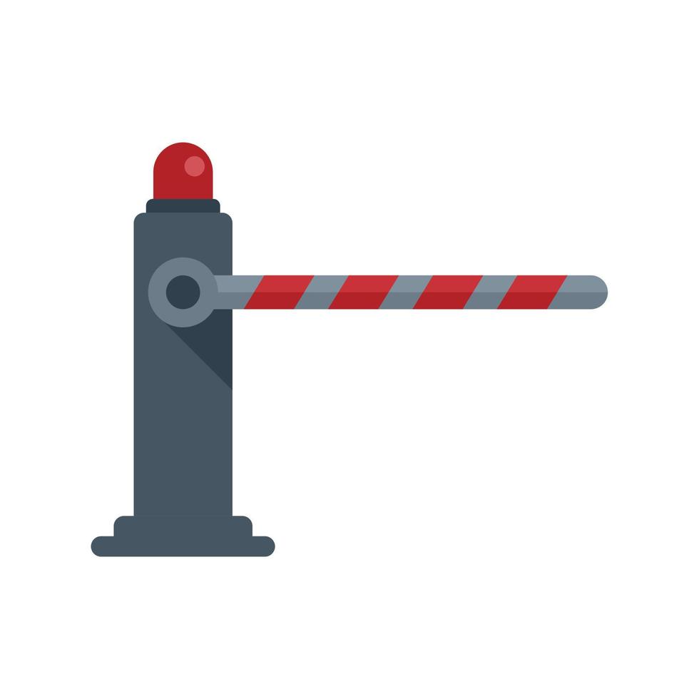 Control barrier icon flat vector. Train road vector