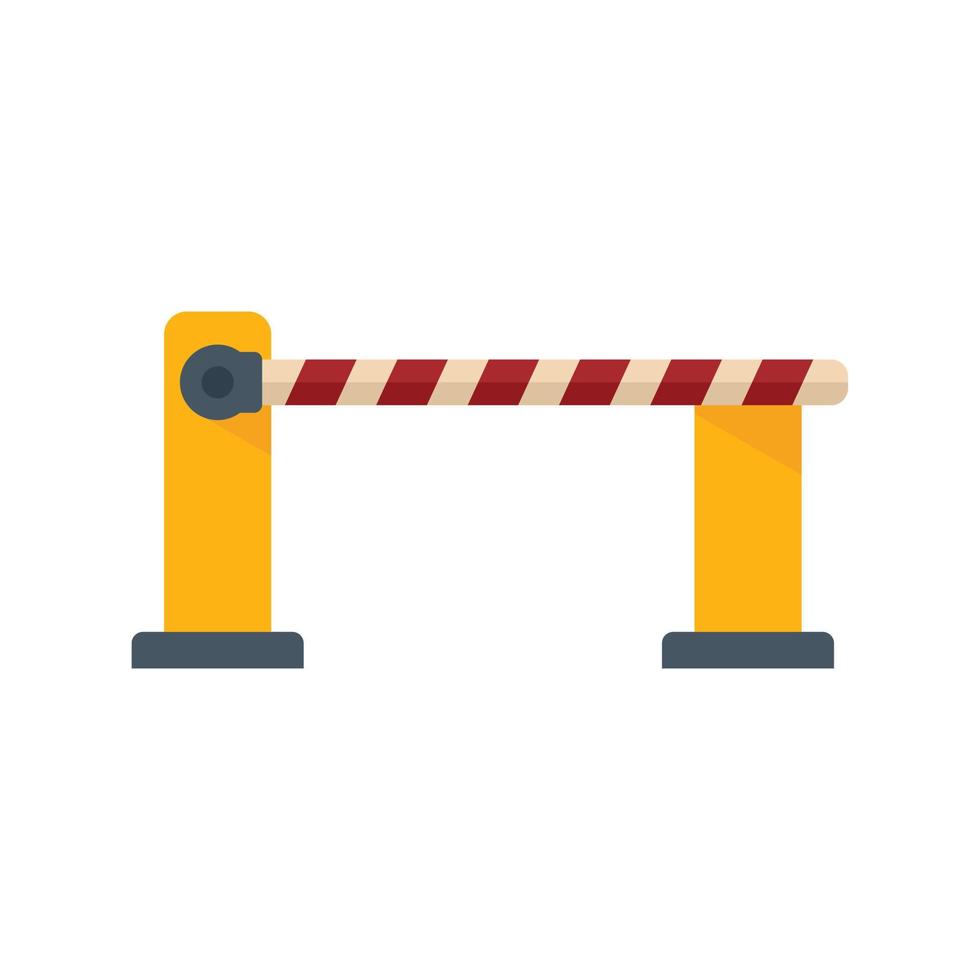 Automatic barrier icon flat vector. Train safety vector