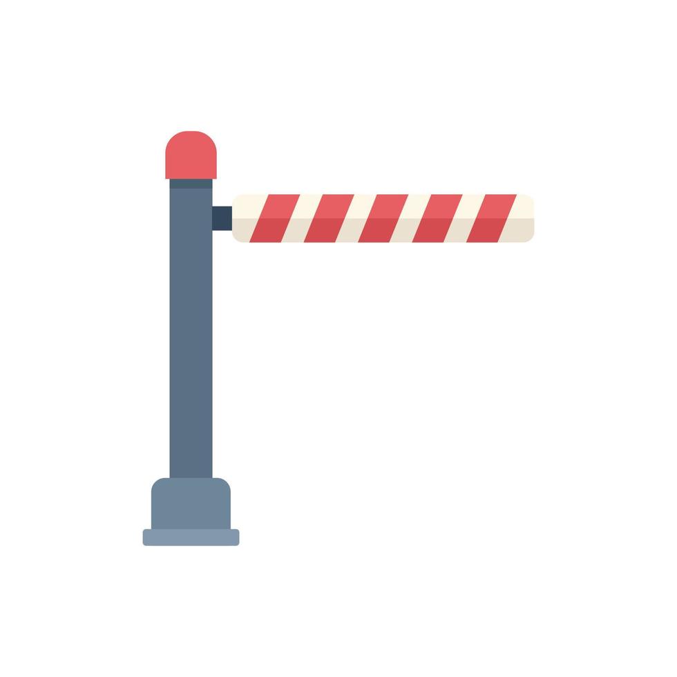 Gate barrier icon flat vector. Safety stop vector