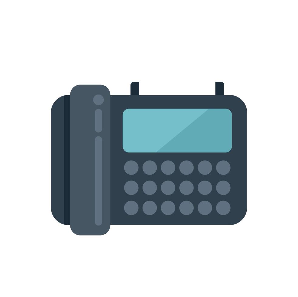 Fax phone icon flat vector. Service support vector