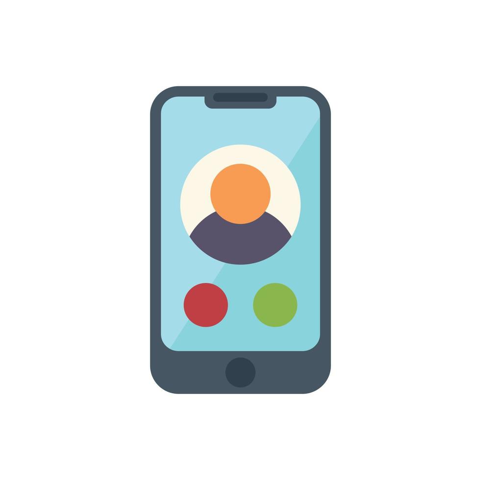 Video call support icon flat vector. Office service vector