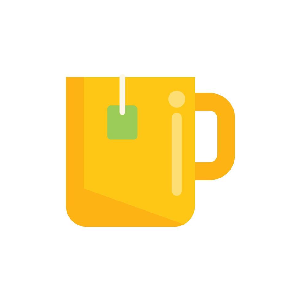 Tea cup support icon flat vector. Office service vector