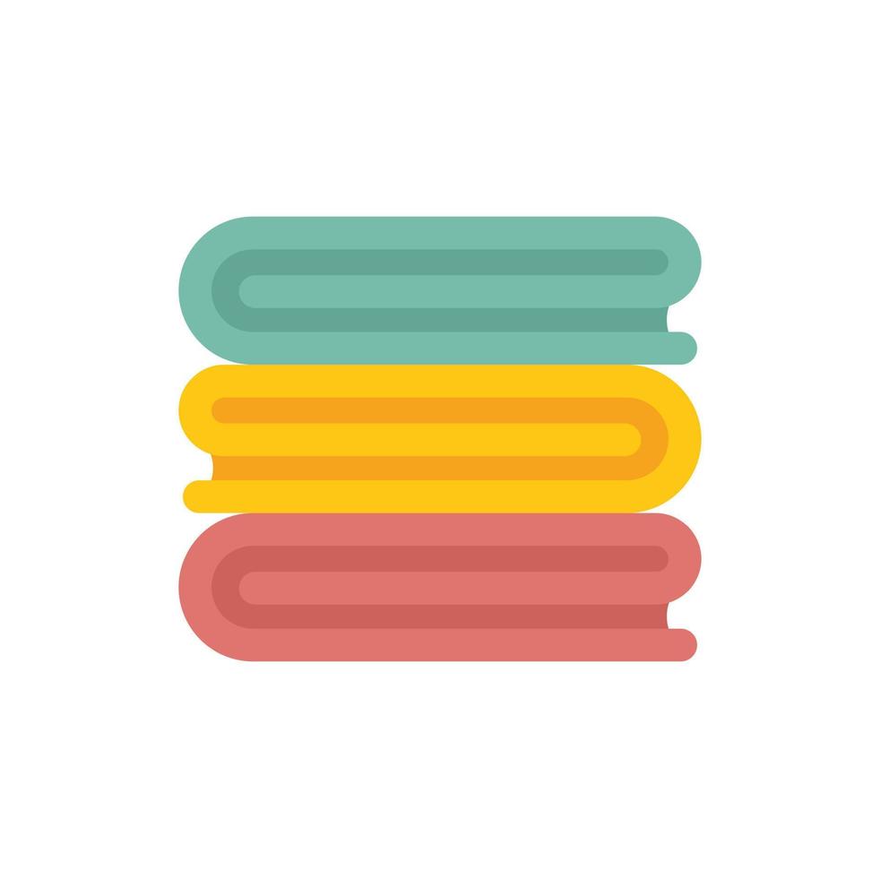 Textile cloth stack icon flat vector. Wool knit vector