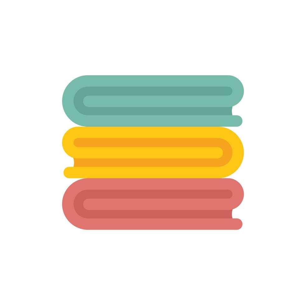 Textile cloth stack icon flat vector. Wool knit vector