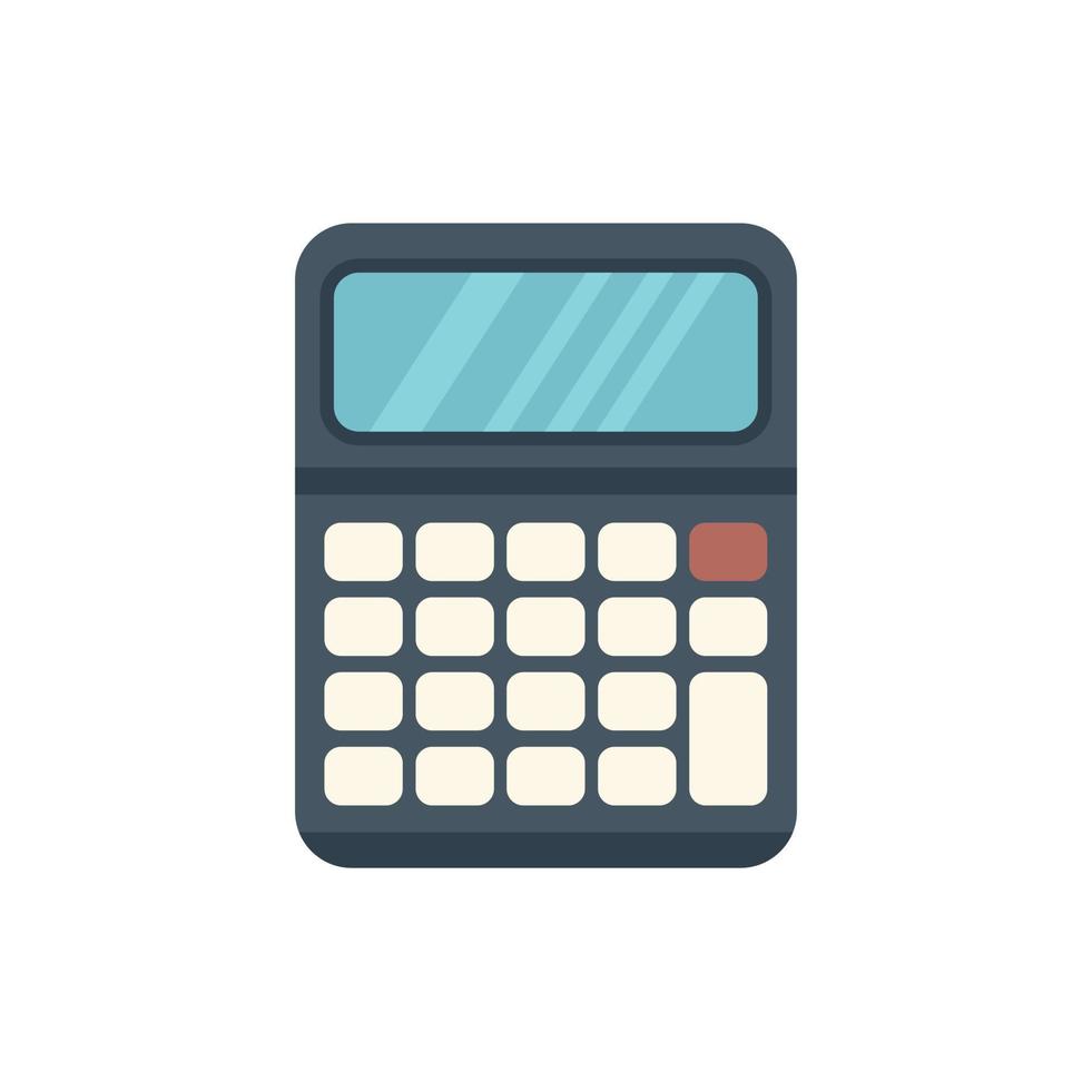 Calculator help icon flat vector. Office service vector