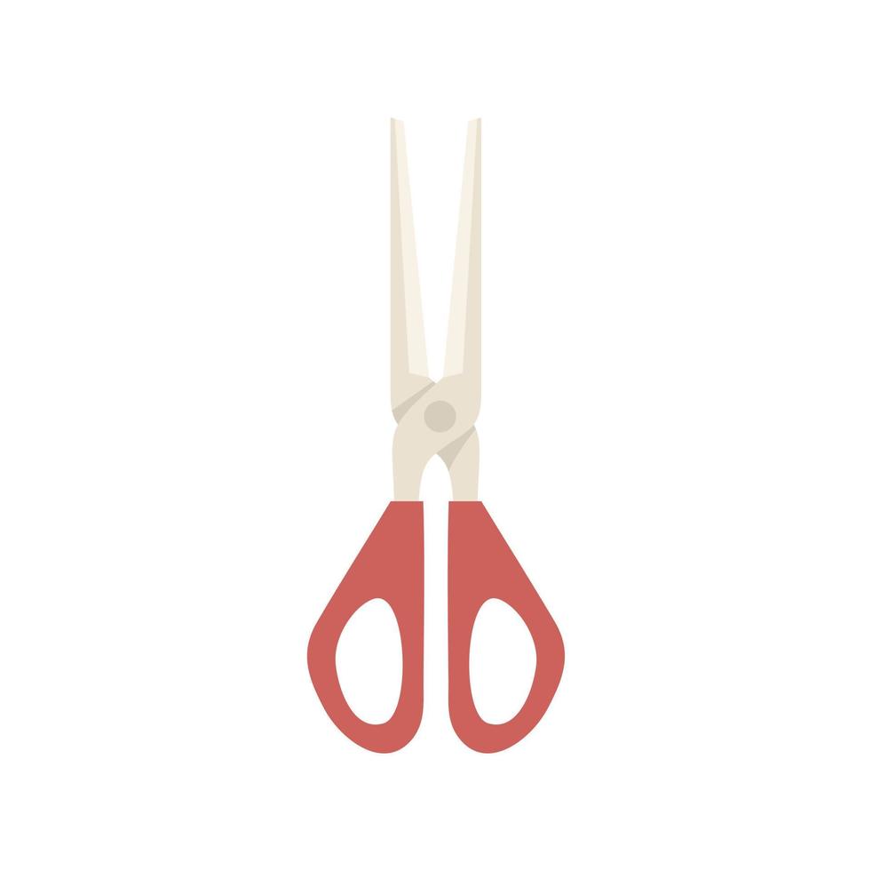 Fashion scissors icon flat vector. Wool knit vector