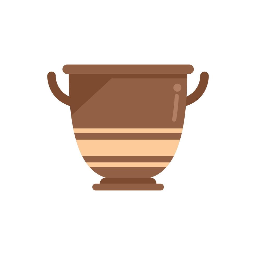 Amphora bowl icon flat vector. Vase pot vector