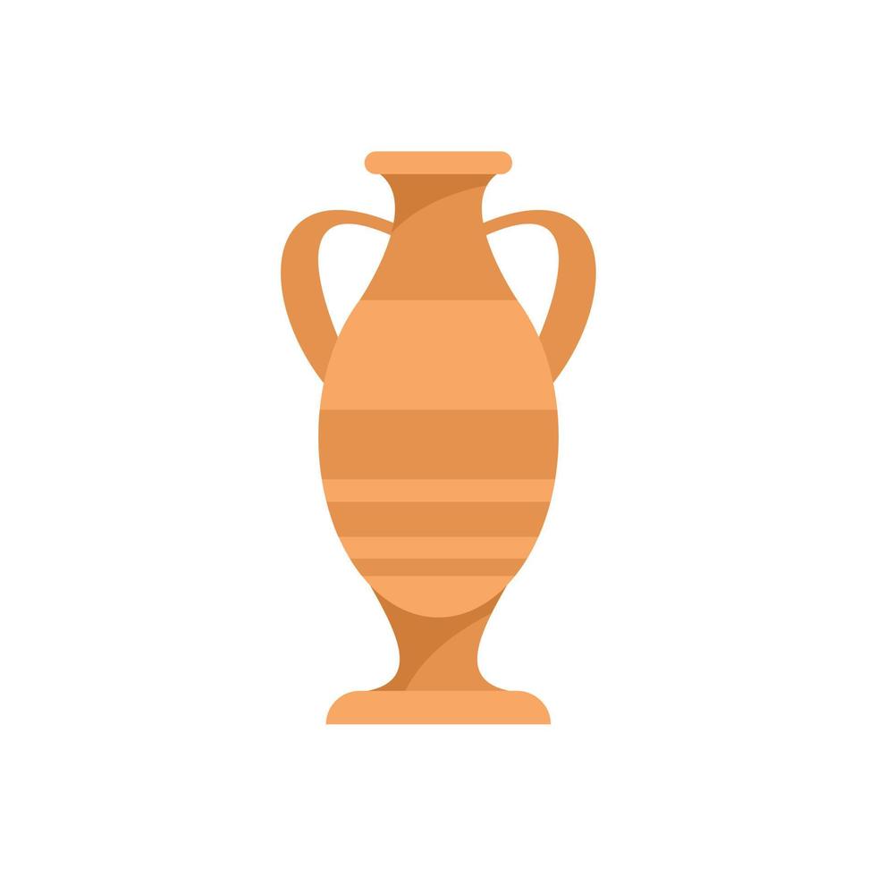 Water amphora icon flat vector. Vase pot vector