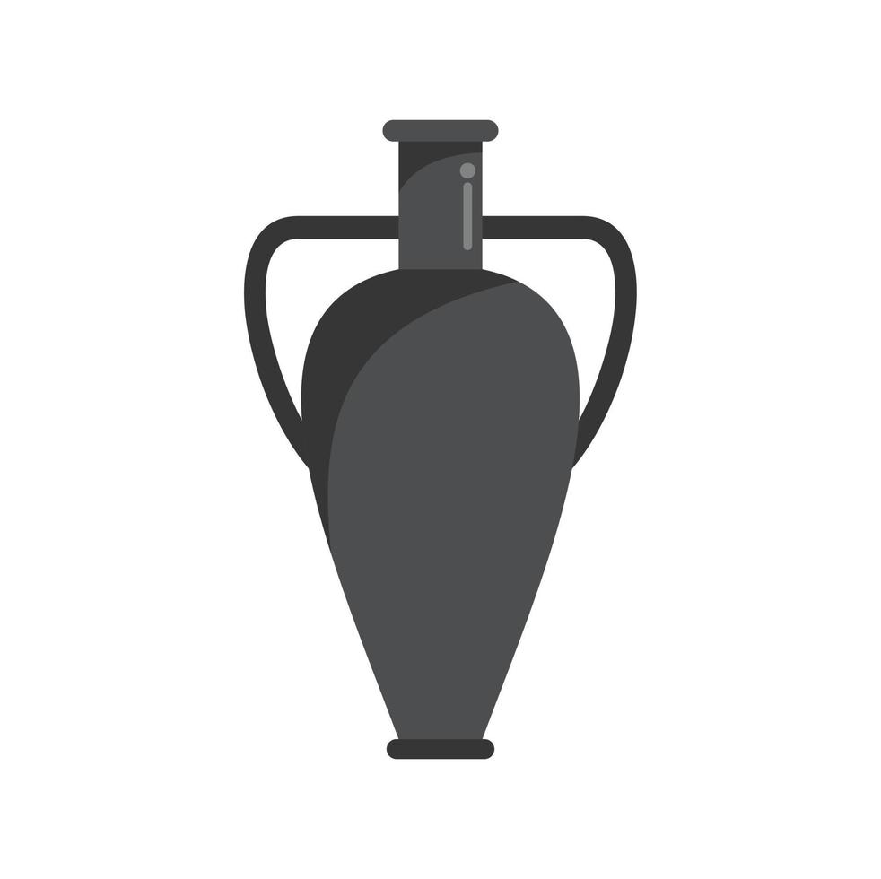 Athens amphora icon flat vector. Vase pot vector
