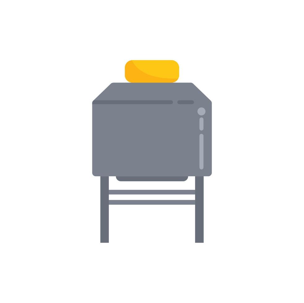 Dairy process icon flat vector. Cheese production vector