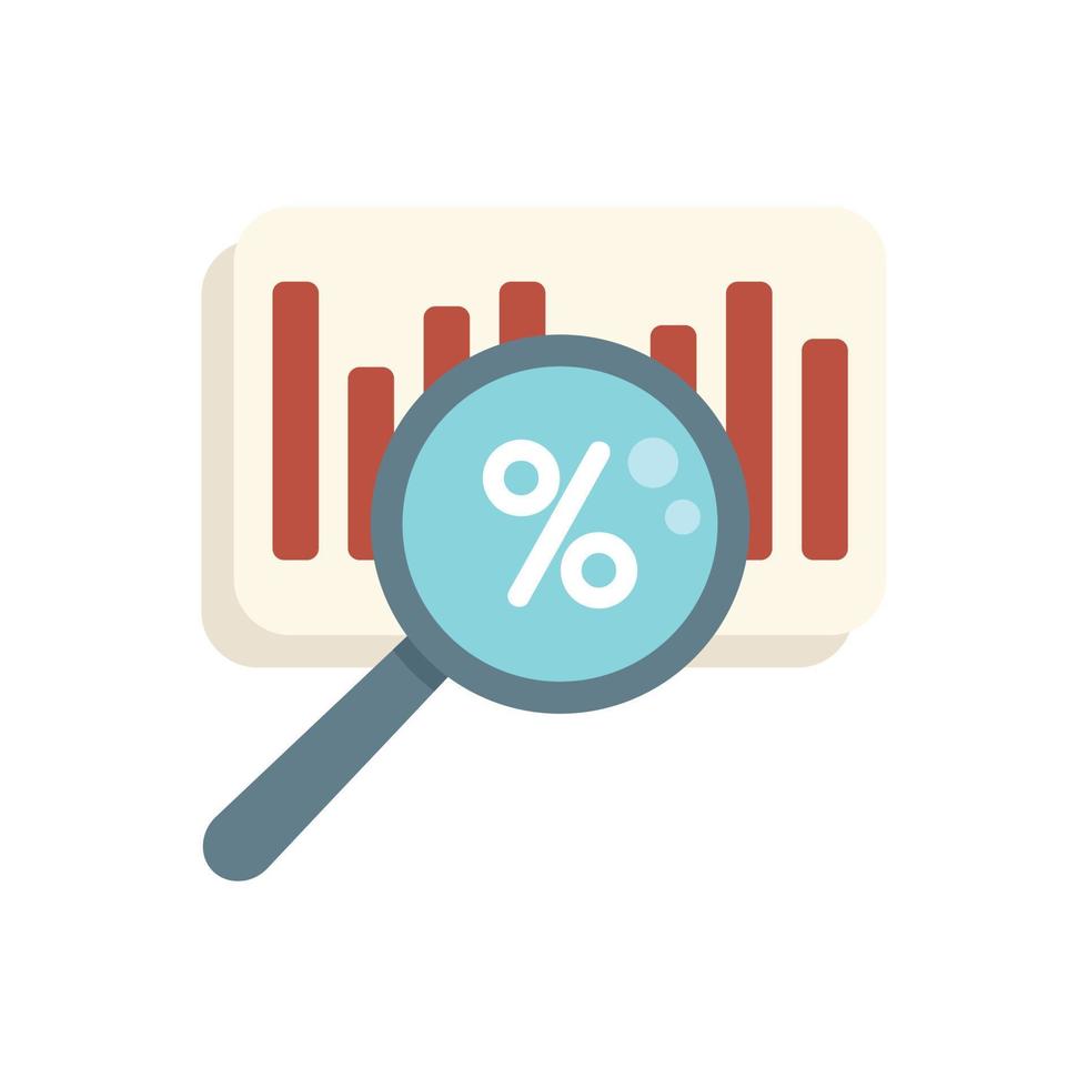 Percent market segmentation icon flat vector. Segment target vector