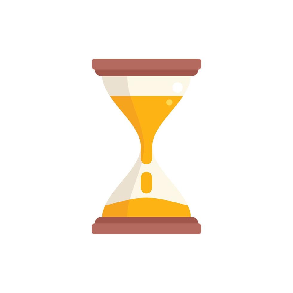 Hourglass icon flat vector. Clock project vector