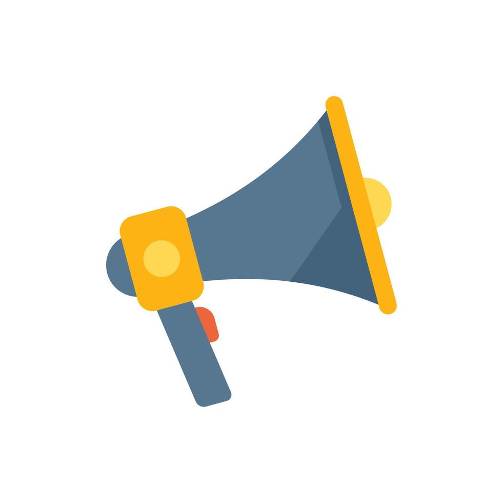 Subscribe megaphone call icon flat vector. Email newsletter vector