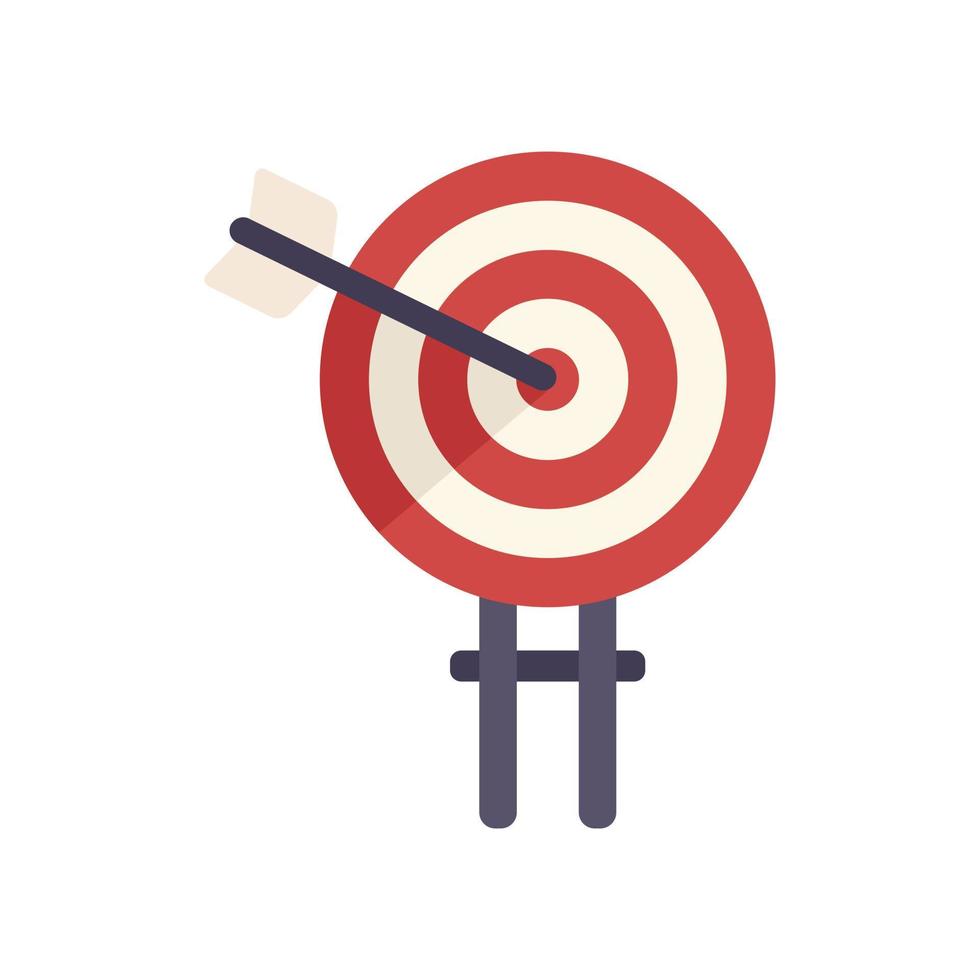 Target goal icon flat vector. People business vector