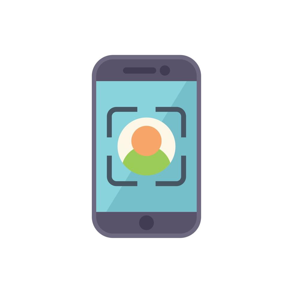 Smartphone audience icon flat vector. Target digital vector