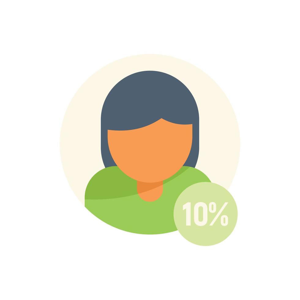 Seo avatar icon flat vector. Target customer vector