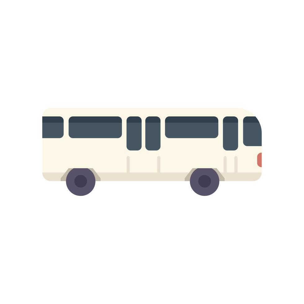Airport bus icon flat vector. Ground support vector