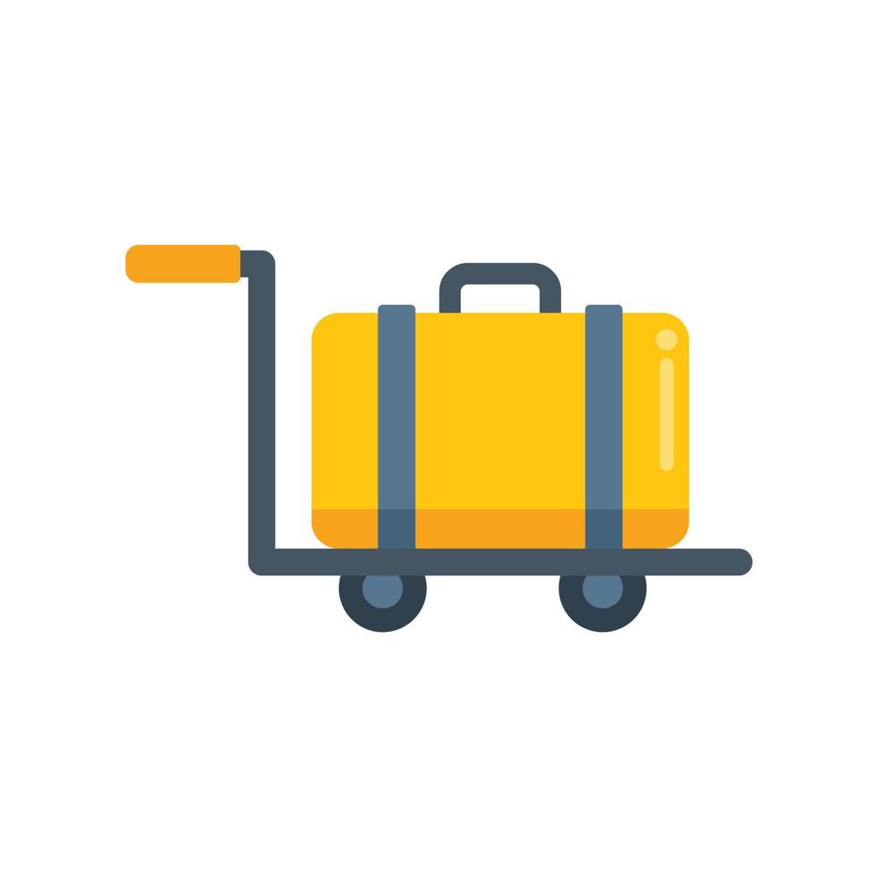 icono de carro de equipaje vector plano. transferencia de aeropuerto