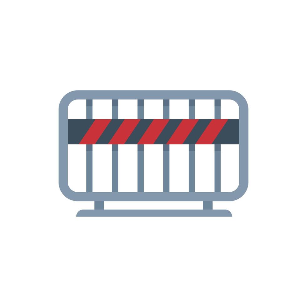 Steel barrier icon flat vector. Sign crossing vector