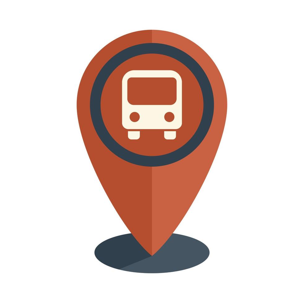 icono de ubicación de la estación de autobuses vector plano. transferencia de aeropuerto