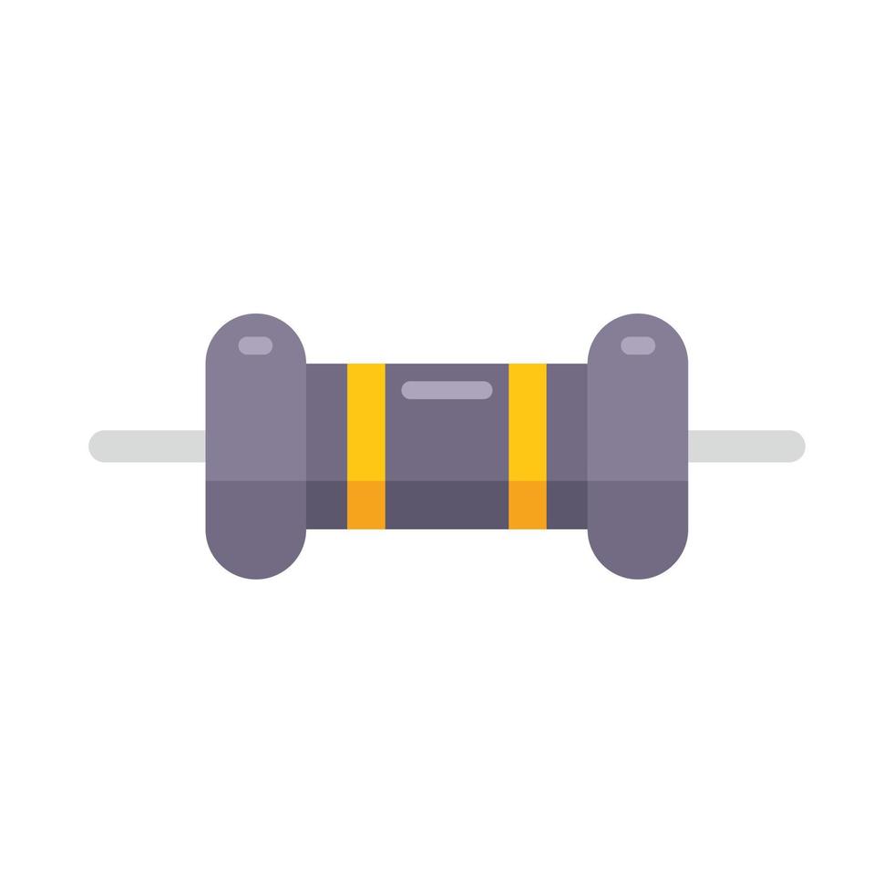 Resistor component icon flat vector. Electrical circuit vector