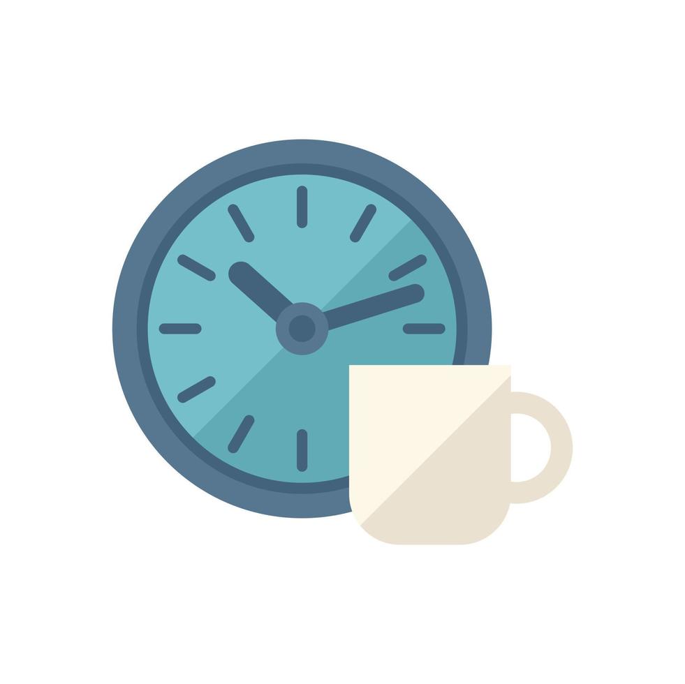 Flexible working hours icon flat vector. Work time vector