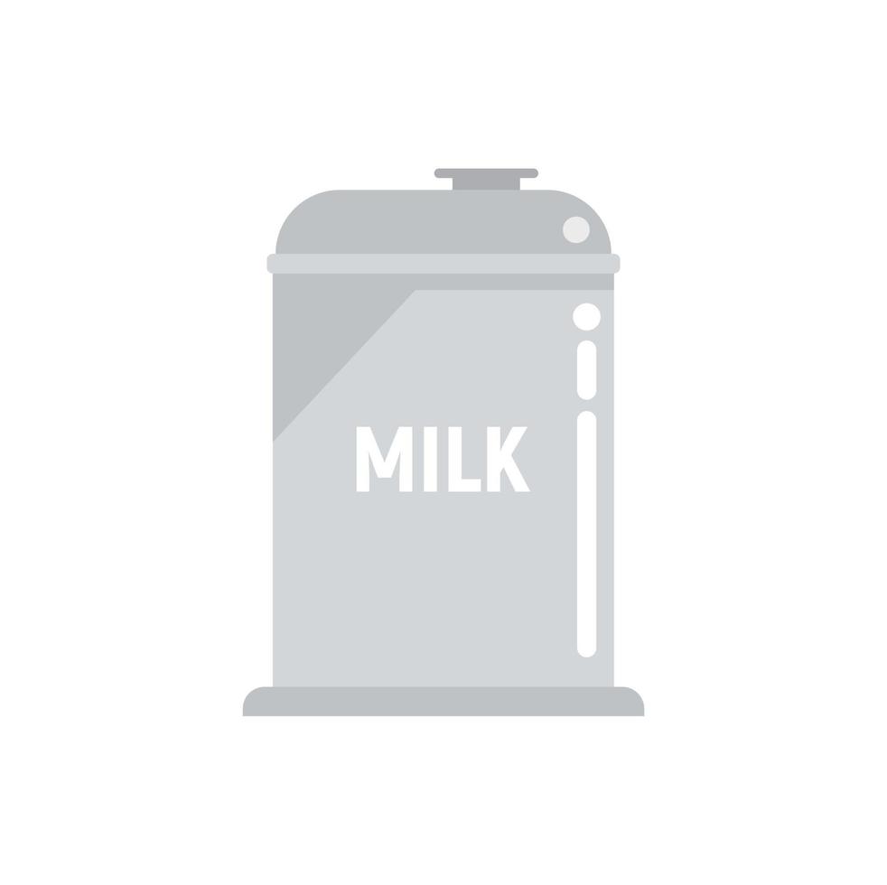 Milk pot icon flat vector. Cheese production vector