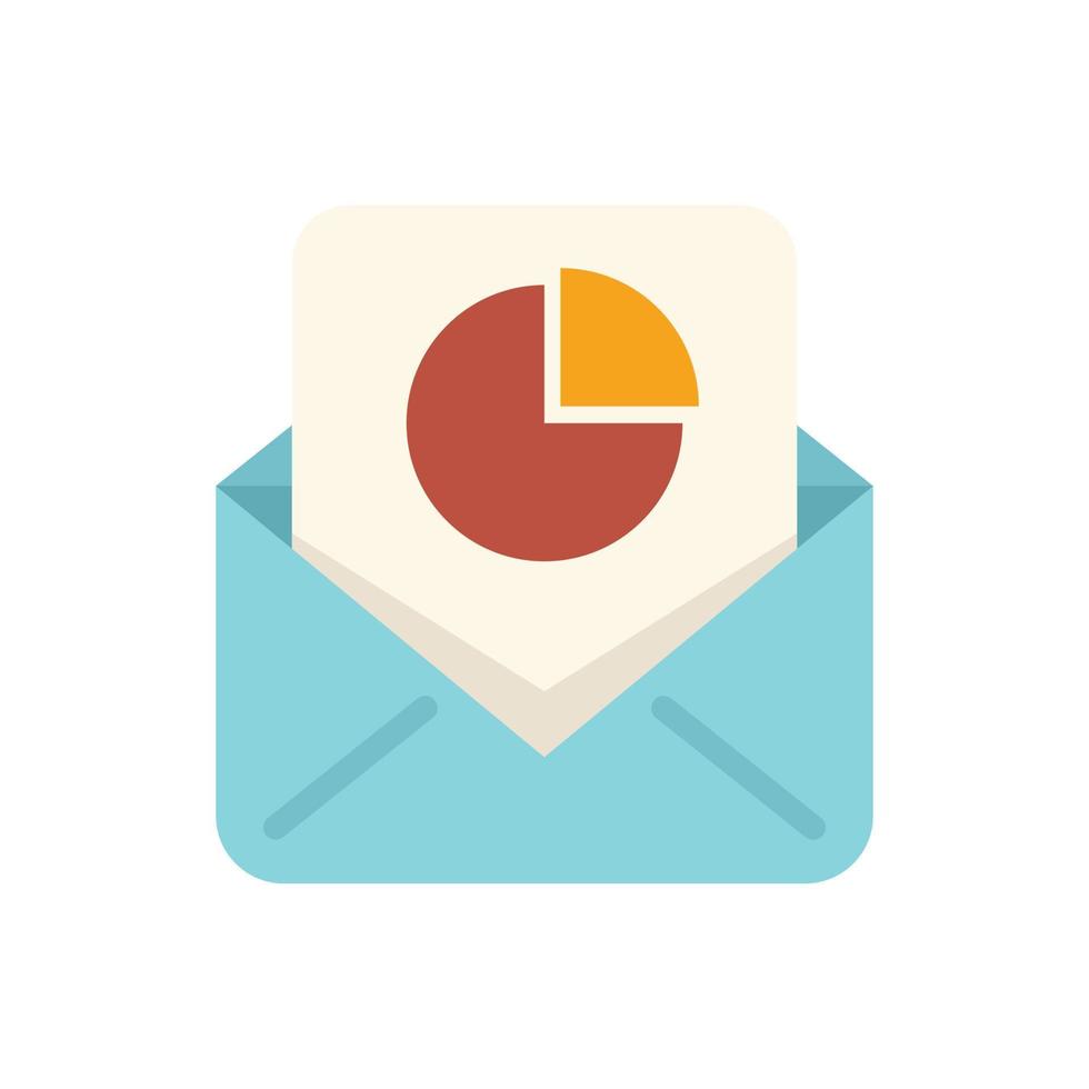 Segment market mail icon flat vector. Target chart vector