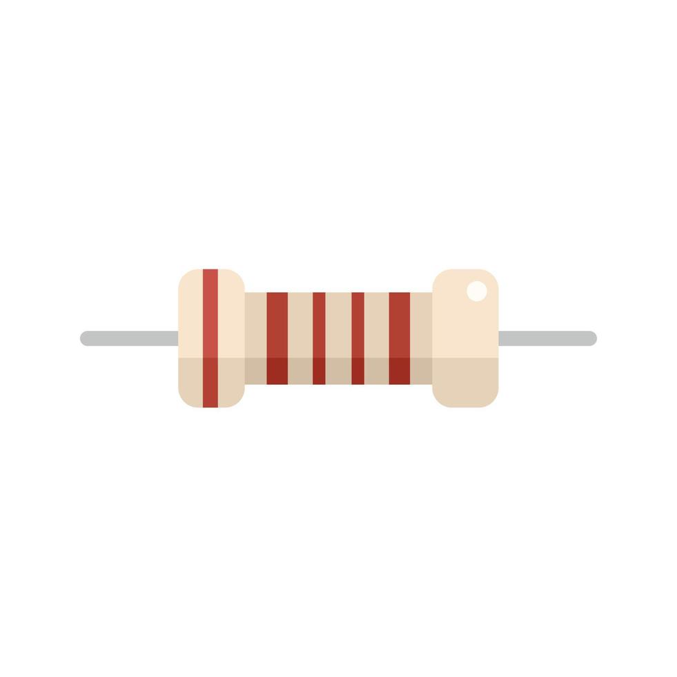 Power resistor icon flat vector. Electric circuit vector