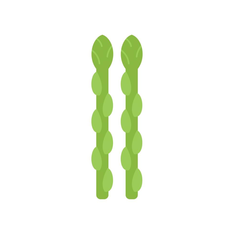 Garden asparagus icon flat vector. Food cooking vector