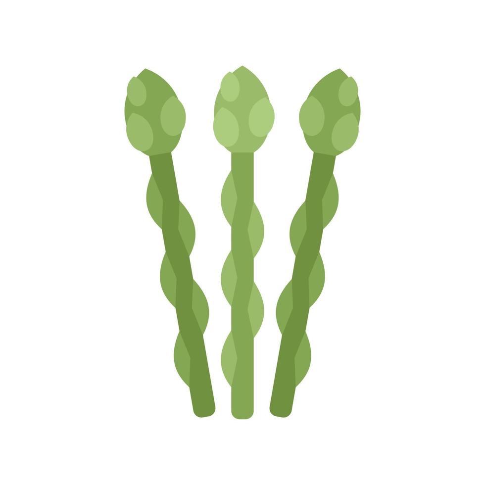 Cooking asparagus icon flat vector. Organic raw vector