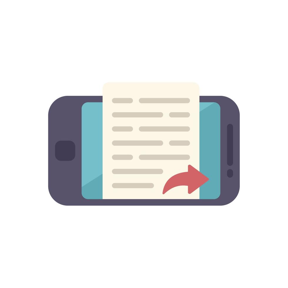 Repost mark icon flat vector. Business report vector
